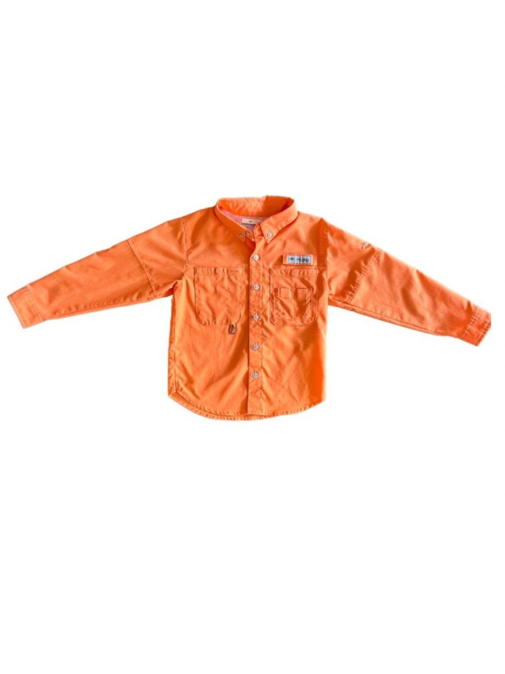 Columbia PFG Boys Orange Long Sleeve Fishing Shirt XXS 4/5